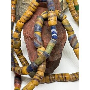 Vintage African Sand Cast Trading Beads. 2 Strands.